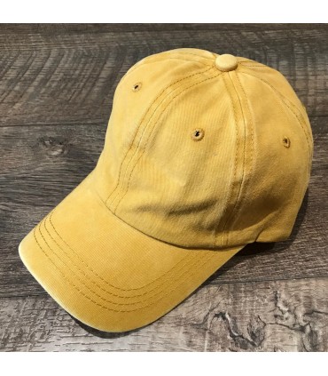 Casquette Curve Coton Uni Délavé 10 couleurs