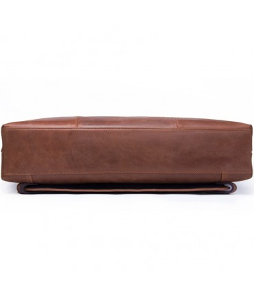 Sac porte-documents, ordinateur, Serviette , Sac d'affaires, bandoulière réglable cuir véritable marron unisexe