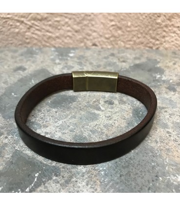 Bracelet cuir véritable fermoir à aimants