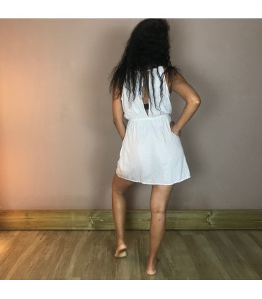 Robe coupe midi Oli 7, fines bretelles réglables, dos nu, taille haute élastique