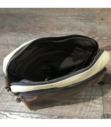 Sac Square Canvas et cuir