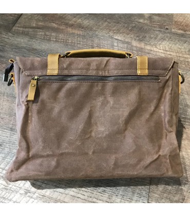 Sac Cartable Axl Canvas Waterproof et cuir