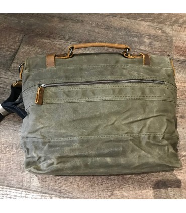 Sac Cartable big Axl Canvas Waterproof et cuir