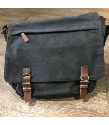 Sac Messenger Canvas et cuir