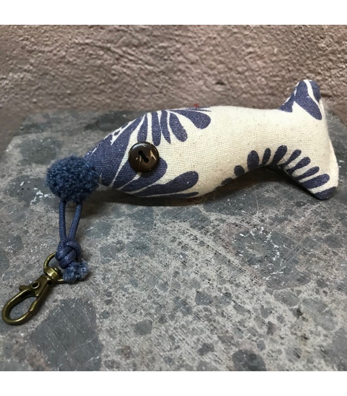 Porte clefs Poisson fait main