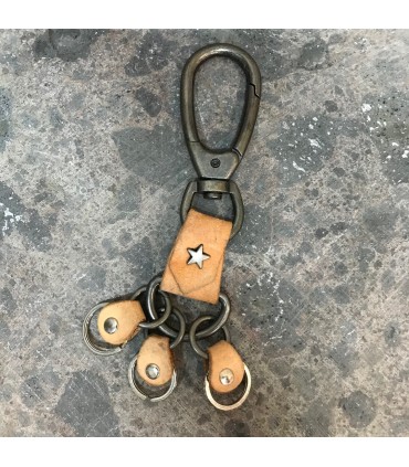 Porte Clefs Camu cuir et alliage