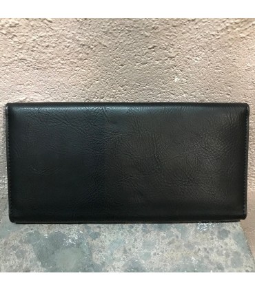 Portefeuille Long en cuir 3 pans Bi color PU leather