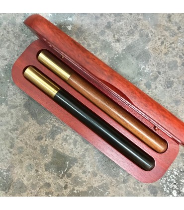 Coffret à Stylos en bois de Mopani rouge