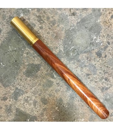 stylo bic à tube en bois exotique et cuivre