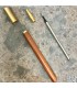 Stylo Bic a bille Tube en Bois exotique et Cuivre