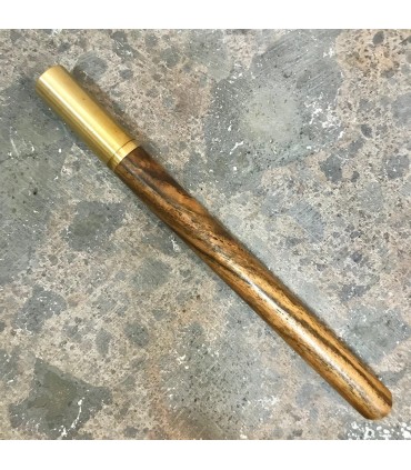 Stylo Bic a bille Tube en Bois exotique et Cuivre