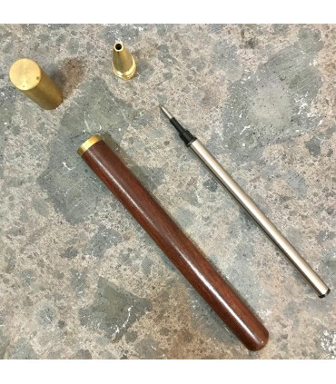 Stylo Bic a bille Tube en Bois exotique et Cuivre