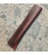 étui à stylo en cuir rouge