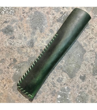 étui à stylo en cuir vert