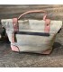 Sac canvas Beige waterproof et cuir haut de gamme