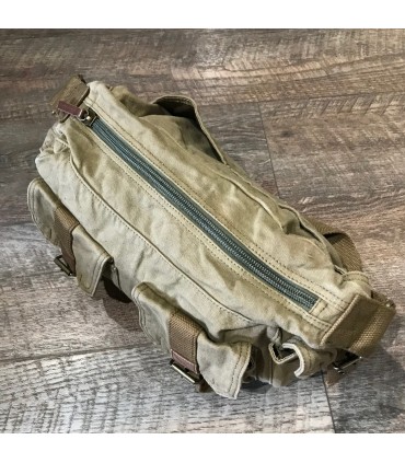 Sac canvas Kaki et cuir