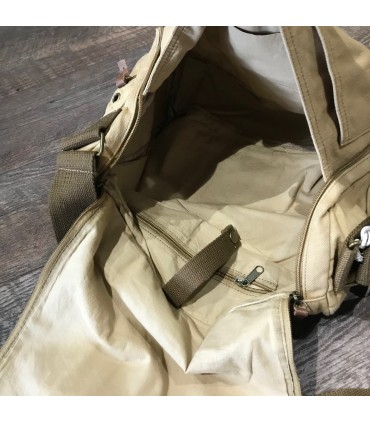 Sac canvas Kaki et cuir