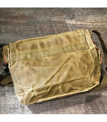 Sac canvas beige waterproof et cuir haut de gamme