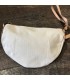 Sac banane canvas blanche et cuir