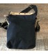 Sac canvas noir et cuir
