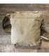 Sac canvas kaki et cuir