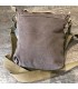 Sac canvas marron et cuir