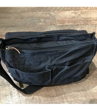 Sac messenger canvas Noir