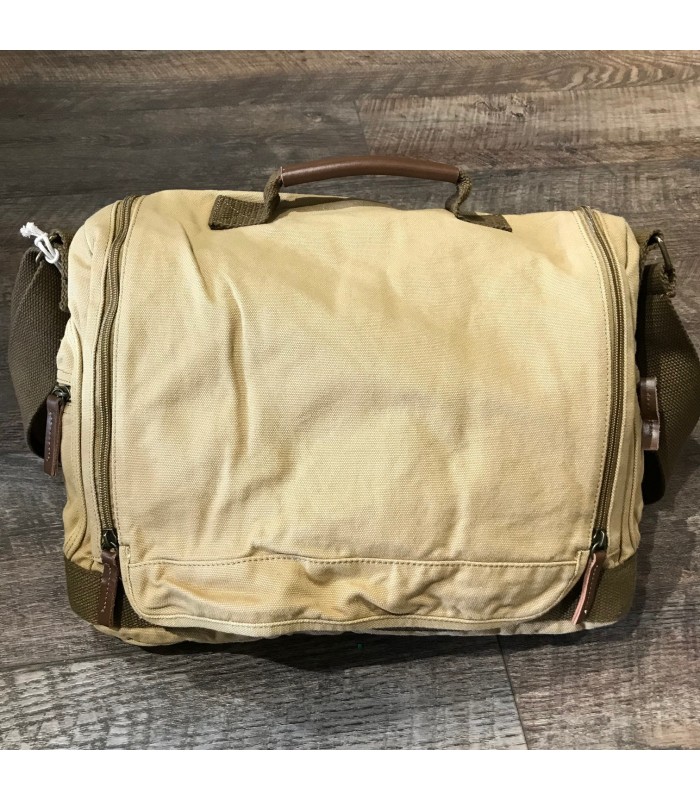 Sac messenger canvas beige