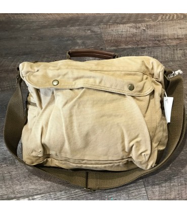 Sac messenger canvas beige