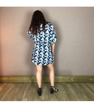 Robe MCS 6 Meltingpot aves ceinture à nouer, et poches latérales