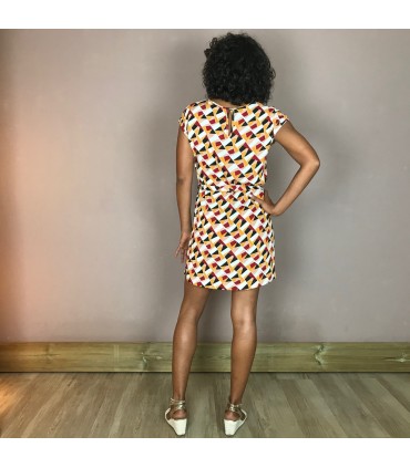 Robe MCS12 Meltingpot, Col V, sans manches, ceinture amovible