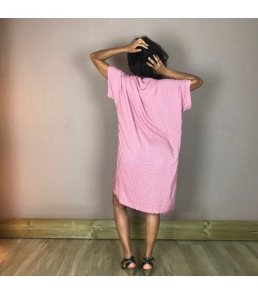 Robe MCS5 Col V plongeant, lacets de serrage avec pompoms