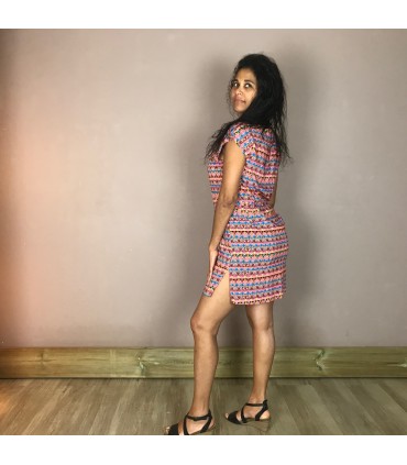 Robe MCS12 Meltingpot, Col V, sans manches, ceinture amovible