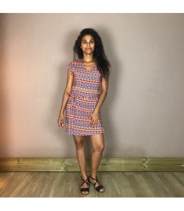 Robe MCS12 Meltingpot, Col V, sans manches, ceinture amovible