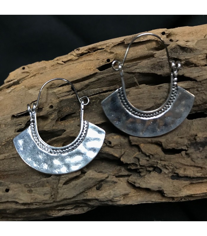 Boucles d'oreilles pendantes en zinc forme Hache, effet martelé, style Bohême