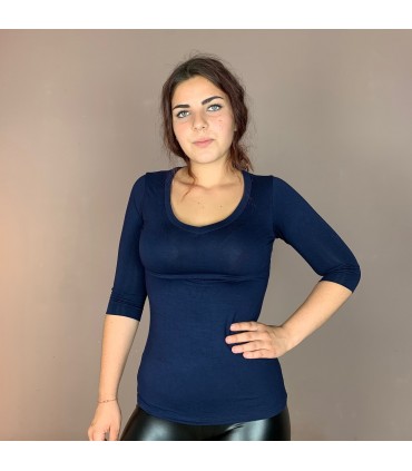 Top Ts Mel col V manche 3/4 Meltingpot