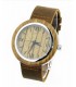 Montre en bois Zebra et bracelet cuir