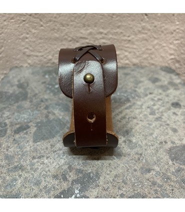 Bracelet Manchette Cuir Marron