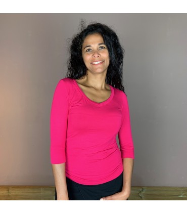 Top Ts Mel col V manche 3/4 Meltingpot