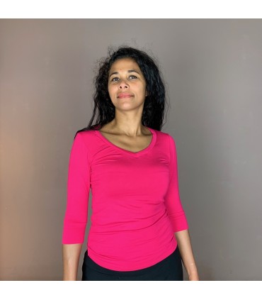 Top Ts Mel col V manche 3/4 Meltingpot