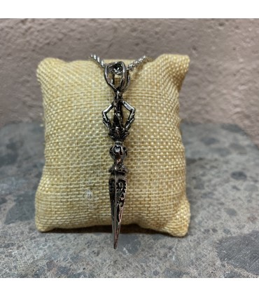 Collier Homme style Vajra argent