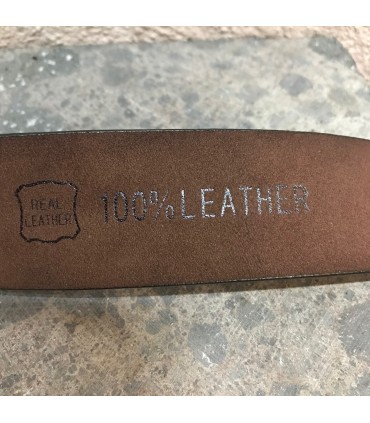 Ceinture cuir véritable marron ajustable