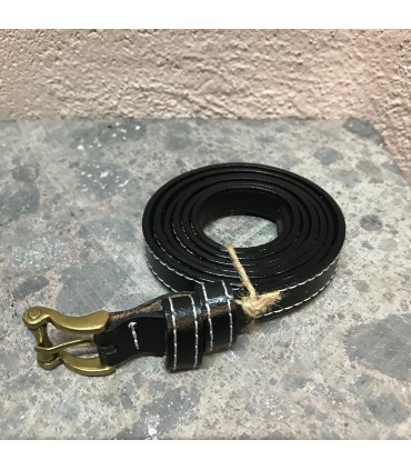 Ceinture cuir véritable Noir ajustable