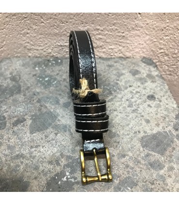 Ceinture cuir véritable Noir ajustable