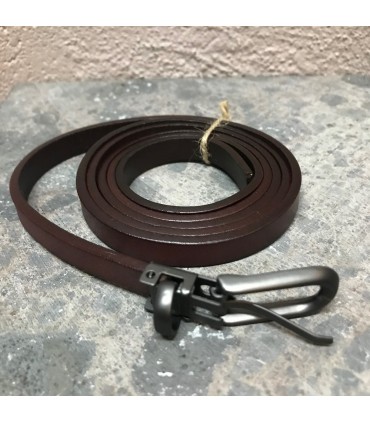 Ceinture cuir véritable marron ajustable
