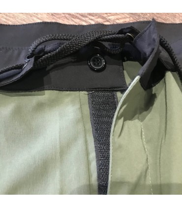 Short de bain long tactel stretch Vert et Noir