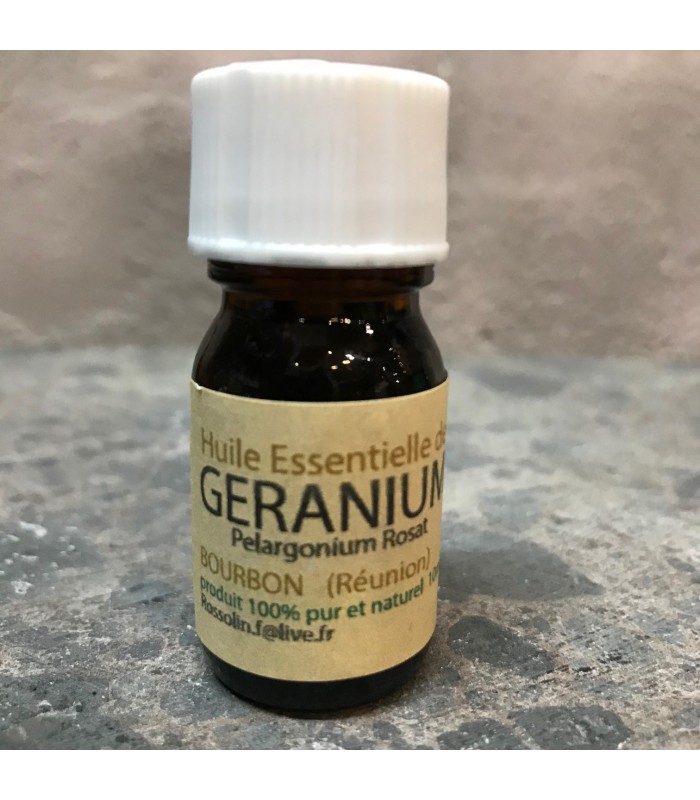 Huile essentielle pure Géranium Rosat de Bourbon