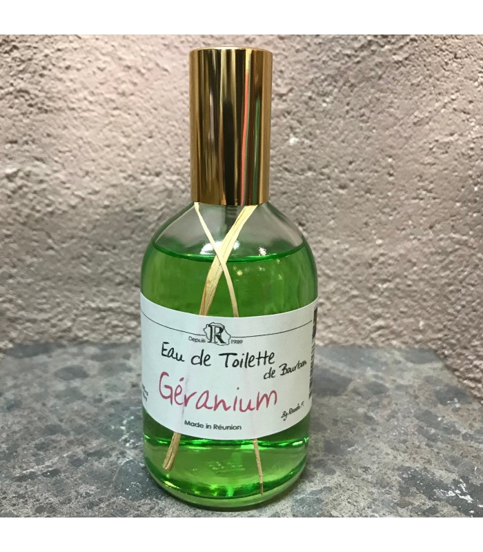 Eau de toilette Géranium aux huiles essentielles de Bourbon