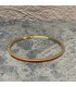 Bracelet en acier inoxydable doré et émail rouge