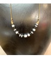 Collier ensemble de perles Tila Blanches et noires , style Boho, ras de cou en acier inoxydable